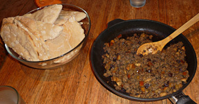 Irene-HomemadePitaWithCurryBeef