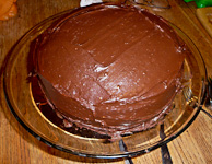 Irene-DevilsFoodCakeWithFudgeFrosting