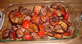 Irene-LambWithEggPlantAndBellPepper